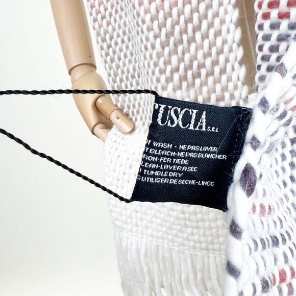 New Wool Blend Scarf Fringe Woven Christmas Gift Birthday Present European Italy - Picture 9 of 10